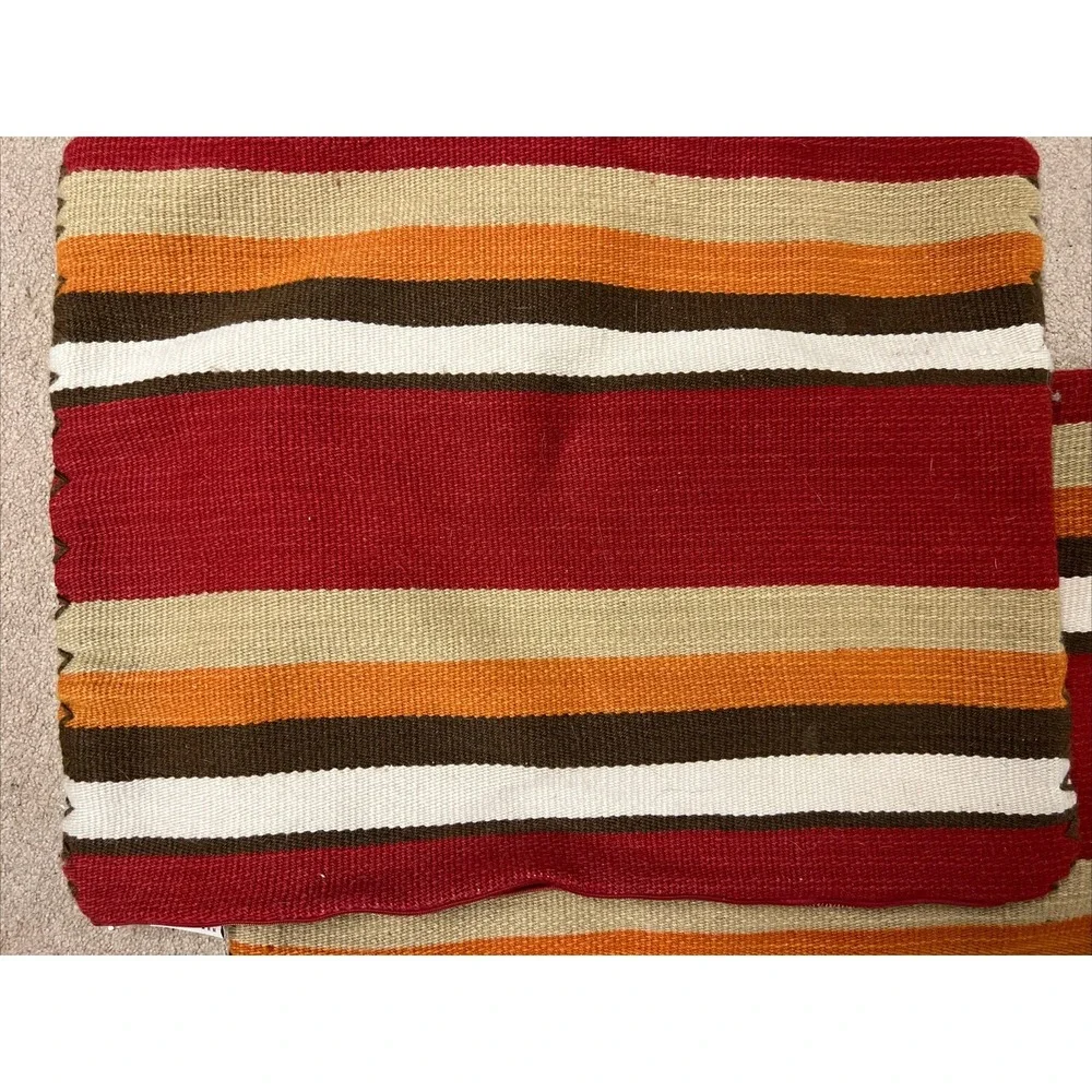 2 Pottery Barn Wool Kilm Stripe Pillow Covers 20